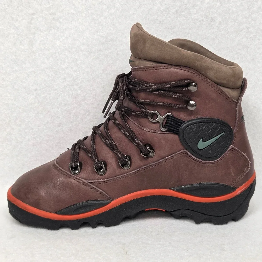 Vtg‎ Nike ACG Zoom Air Hiking Boots Mens 8.5 Brown Leather Vintage Rugged Y2K